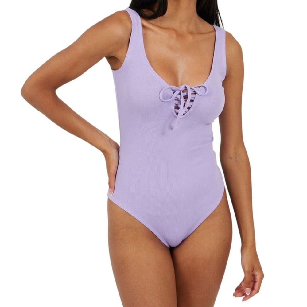 Brave Soul Womens/Ladies Lace Up Onesie / Violet